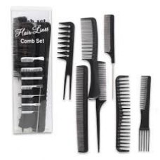 HAIR LINES COMB SET BLACK