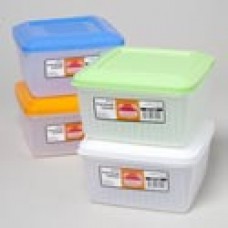  Food Storage Cont Sq 4.75 Inch 3.5qt Dome Top 4 Colors 