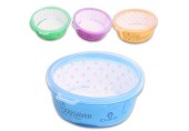 600ml ROUND PLASTIC FOOD CONTAINER 4-ASST COLORS