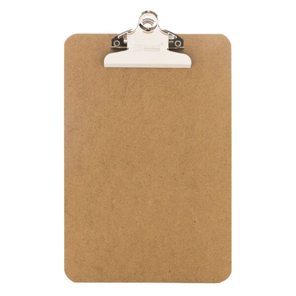 Memo Size Hardboard Clipboard w/ Sturdy Spring Clip