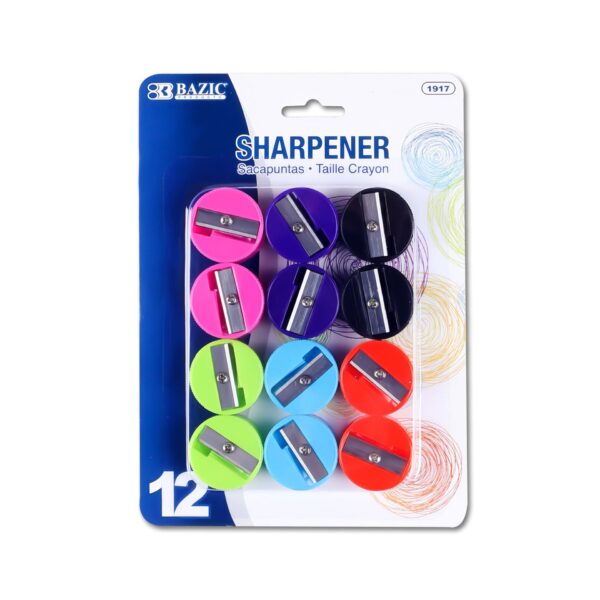 Round Pencil Sharpener (12/Pack)