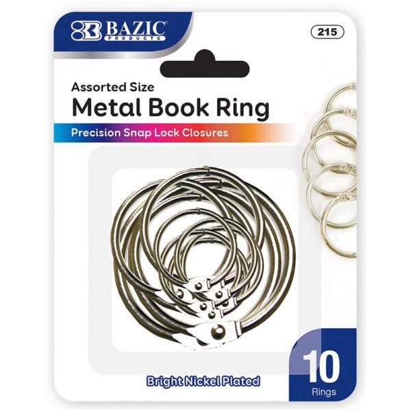1.5" Metal Book Rings (8/Pack)