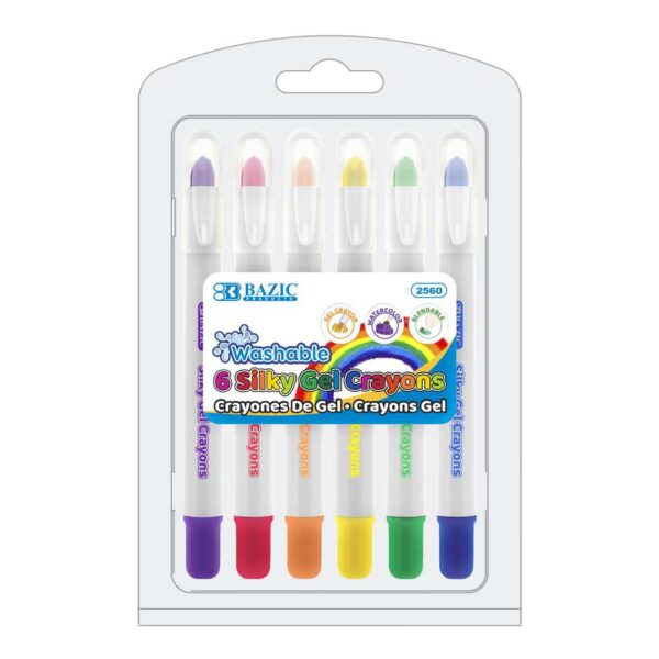 BAZIC SIKLY GEL CRAYONS 6 COLOR