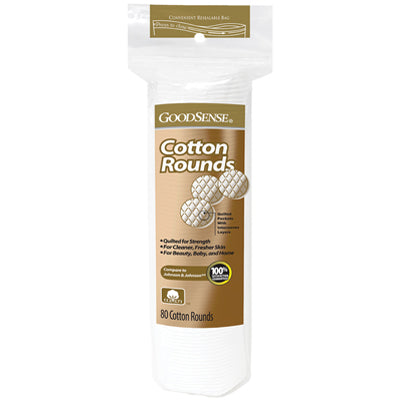GOODSENSE COTTON ROUNDS 80 CT (cs/24)
