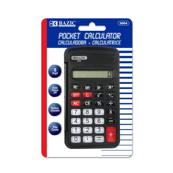 CALCULATOR 8 DIGIT W/FLIP COVER