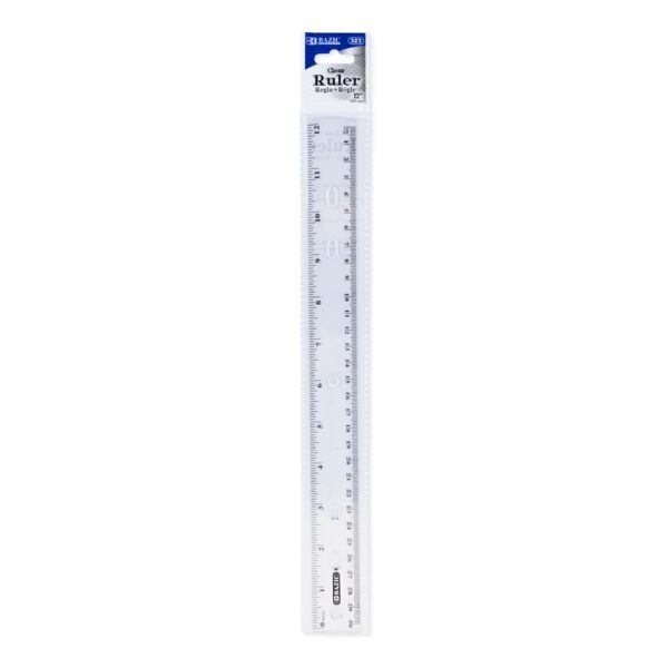 12" (30cm) Clear Ruler
