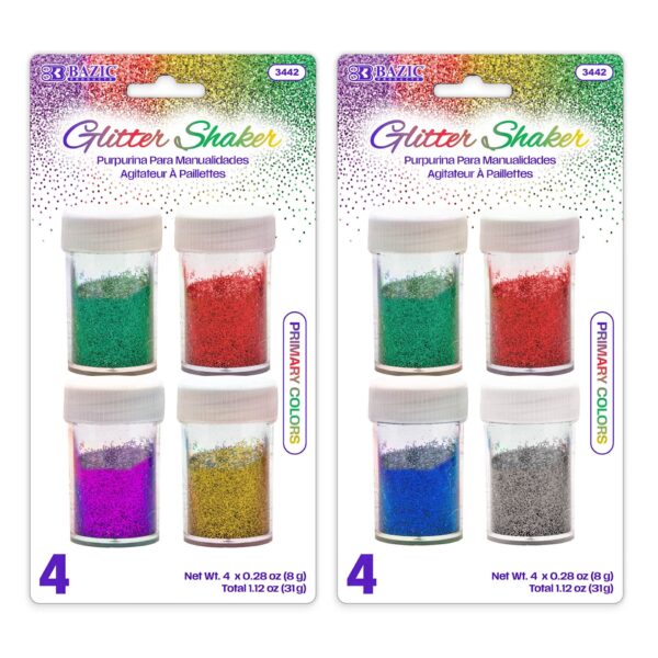 PRIMARY COLOR GLITTER SHAKER 0.28OZ