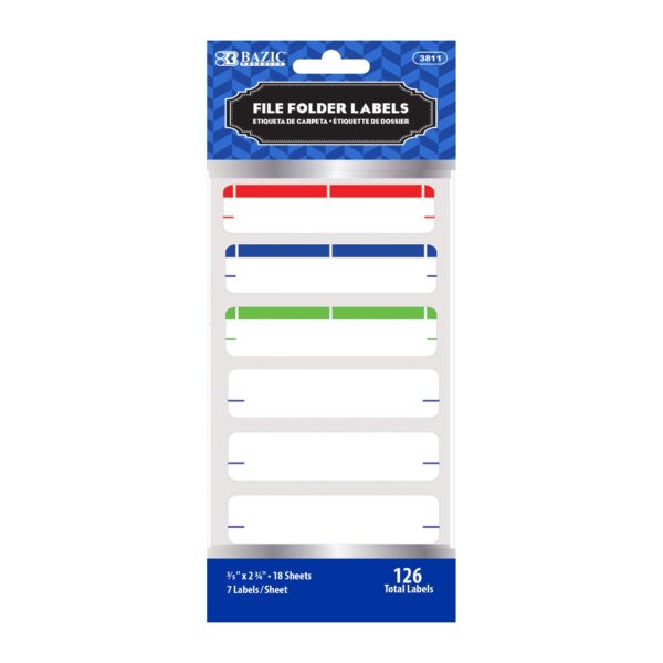 ASSOT COLOR FILE FOLDER LABEL