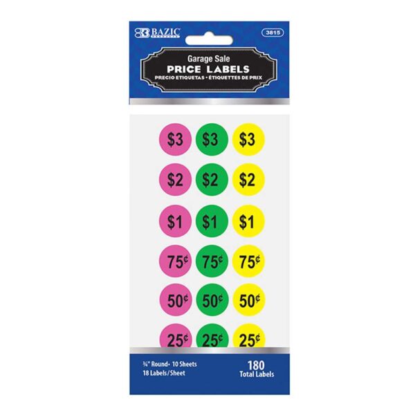 GARAGE SALE LABELS 3815