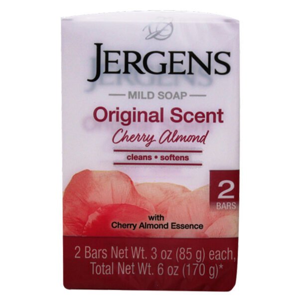 "3.17OZ 2PK JERGENS BAR SOAP CHERRY
ALMOND-24"