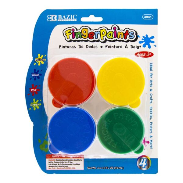BAZIC FINGER PAINTS 4 COLORS