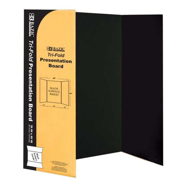 36''X48'' BLACK TRI-FOLD CORRUGATED PRESENTATION BOARD
