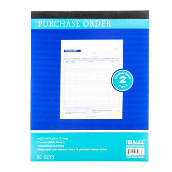 PURCHASE ORDER BOOK 8.3" X 11"