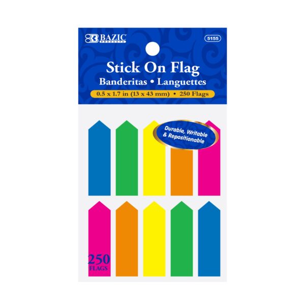NEON COLOR ARROW FLAGS (10/PACK) 25CT 0.5''X1.7''