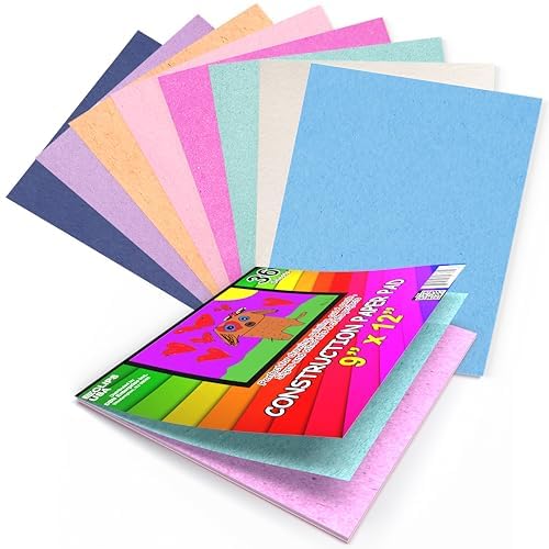 E-CLIPS  Construction Paper, 36 Sheets, 9" x 12" ( Case Pack 48)