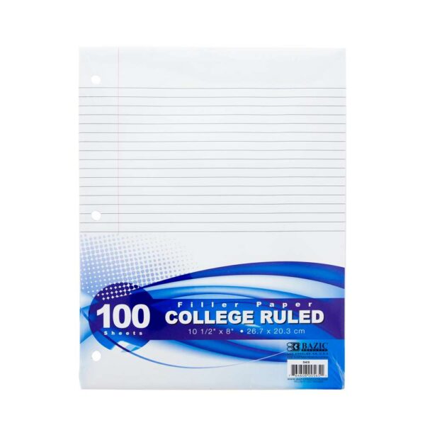 FILLER PAPER COLLEGE RULE 125 C