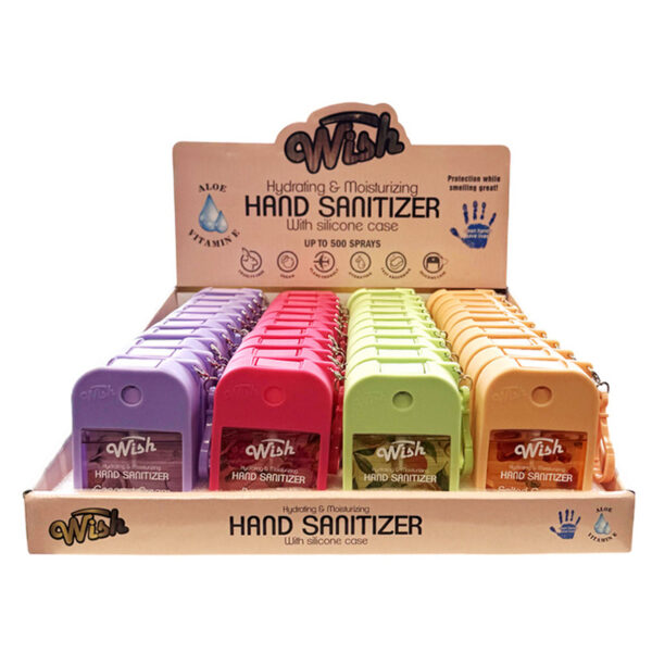 "1.2OZ WISH LIQUID HAND SANITIZER SPRAY
WITH PDQ-40"