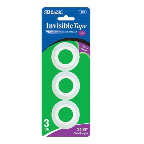 INVISIBLE TAPE REFILL (3/PACK) 3/4''X800''