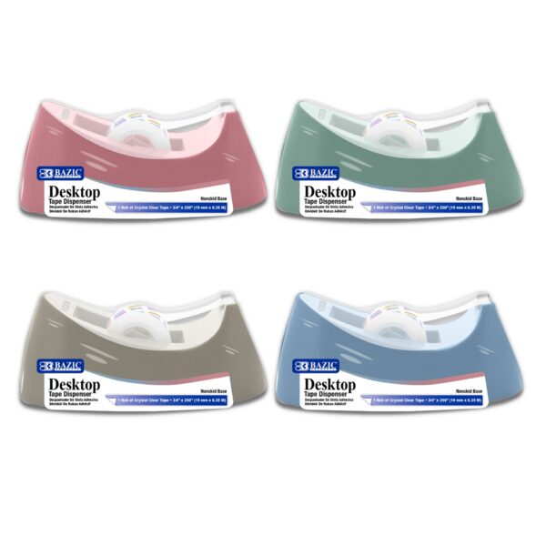 HEAVY DUTY DESKTOP TAPE  DISPENSER W/3/4''X250'' TAPE REFILL
