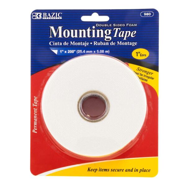 DOUBLE SIDED FOAM MOUNTING TAPE 1''X200''