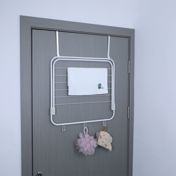 OVER THE DOOR DRYING RACK W/HOOKS-12