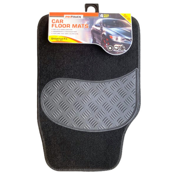 4PC CARPET CAR MAT SET 2 TONE -12