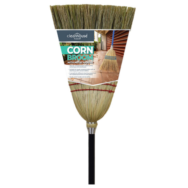 Corn Broom Metal Handle With Four Strings-6
