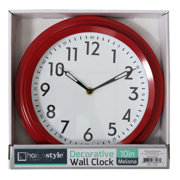10" MELONA WALL CLOCK ASST. - 08