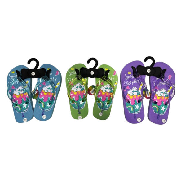 GIRLS FLIP FLOPS 3 ASSORTED COLORS-72
