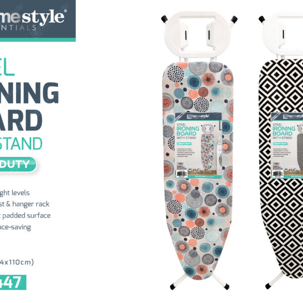 14"X41"STEEL IRONING BOARD W IRONSTAND-2