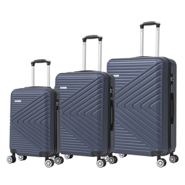 LARGE ABS LUGGAGE SET NAVY - 01