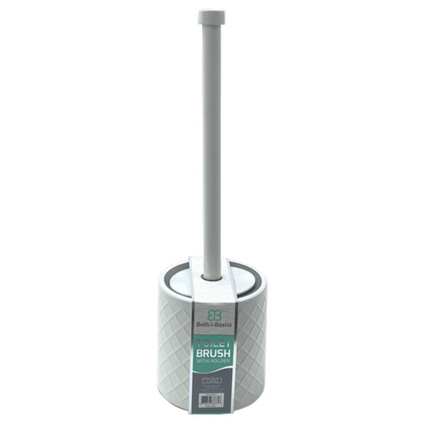 TOILET BRUSH W/HLDR PDWR COATED W/LID