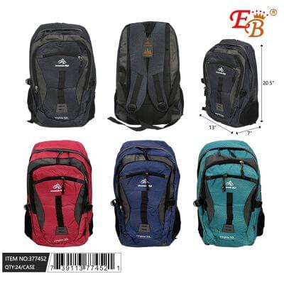 20.5" BLACK TRAVEL BACKPACK 24PCS/CS