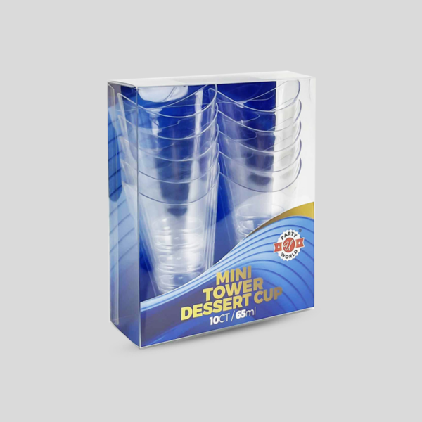 10CT MINI TOWER DESSERT CUP 65ML-48