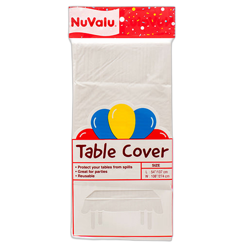 NUVALU TABLE COVER WHITE PEVA 0