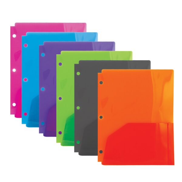 Translucent 2-Pocket Poly Portfolio