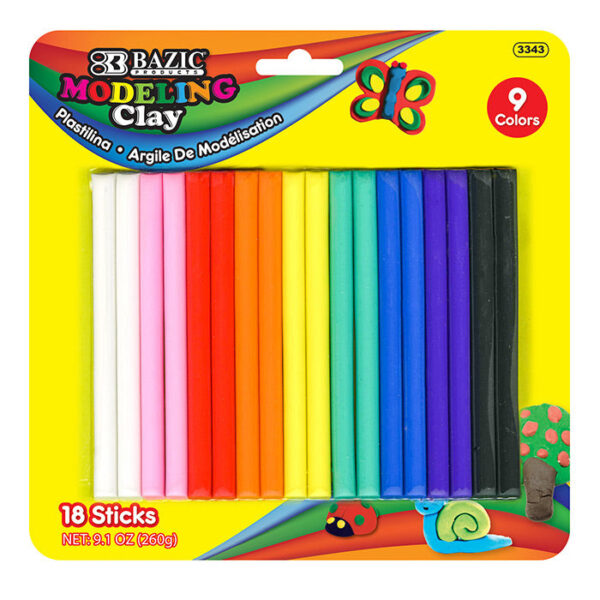 9 COLOR MODELING CLAY STICKS 9.17OZ