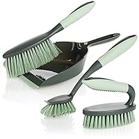 CLEANING SET 4PC ASTD COLORS - DUSTPAN WITH BRUSH, TOILET BRUSH & SCRUB BRUSH
Item # 26557