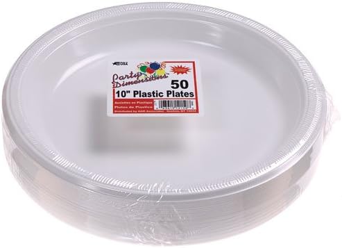 DISPOZE IT PLASTIC PLATE 10 IN 50 CT WHITE 21236