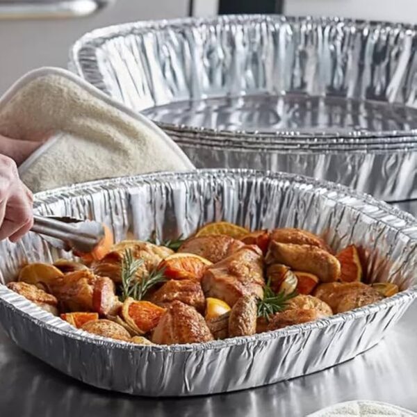 DISPOZEIT ALUMINUM OVAL ROASTER PAN 18.5 X 13.5 X 3.25 INCHES JUMBO 24905