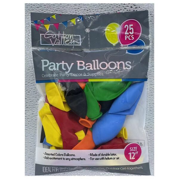 12'' NEON BALLOONS 25PCS - 72