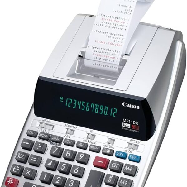Canon Office Products 2198C001 Canon MP11DX-2 Desktop Printing Calculator with Currency Conversion, Clock and Calendar