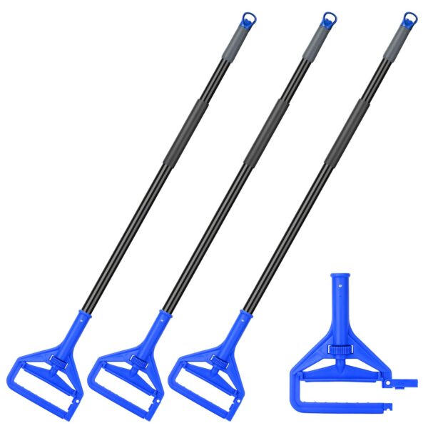 PLASTIC MOP HEAD CLAMP W/METAL STICK-24