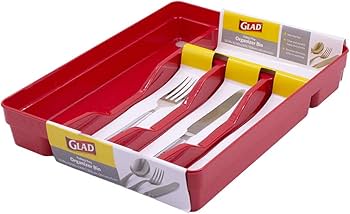 Glad Red Cutlery Tray  13.3"L