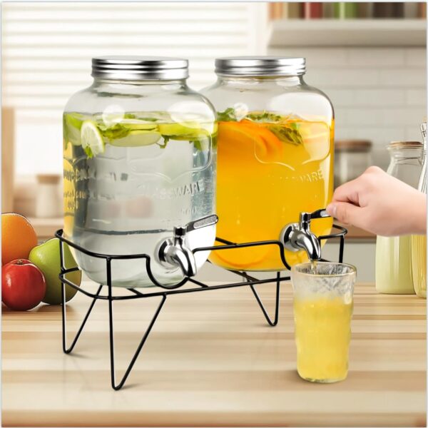 "4L DOUBLE BEVERAGE DISPENSER WITH METAL
STAND-2"