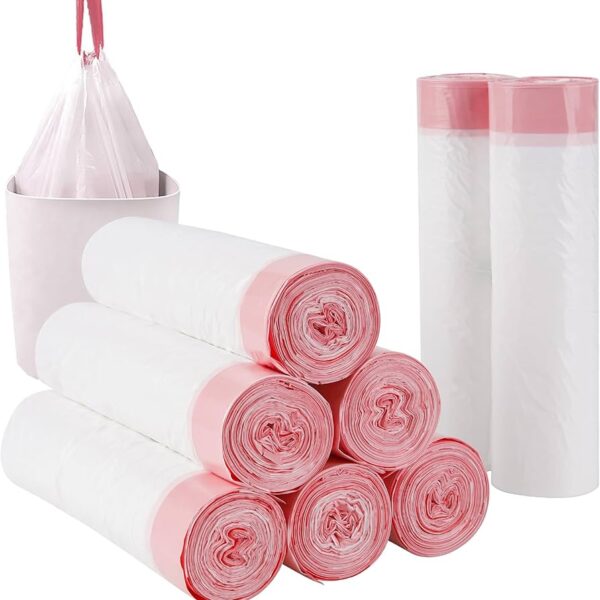 TRASH BAG 13G WHITE W/DRAW