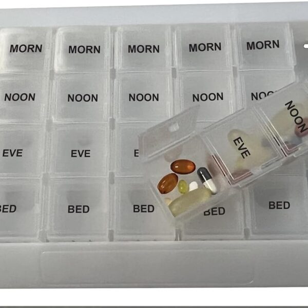 Clear Plastic Four a Day Weekly