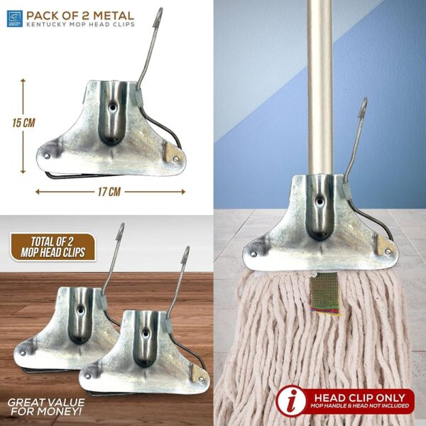 METAL MOP HANDLE WITH CLIP - 24