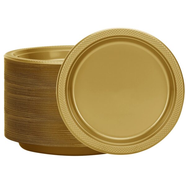 9" ROUND GOLD PLATE 10CT-24