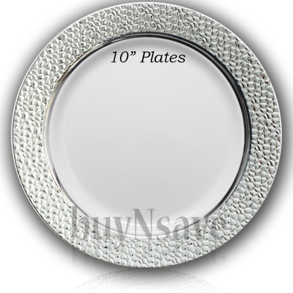 CROWN DINNER PLATE ROYAL COLLECTION 10 IN 10 PK SILVER
